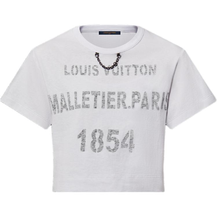 (Women) LOUIS VUITTON Engraved Short-Sleeve Regular T-Shirt Women White SS25 1AGQFK