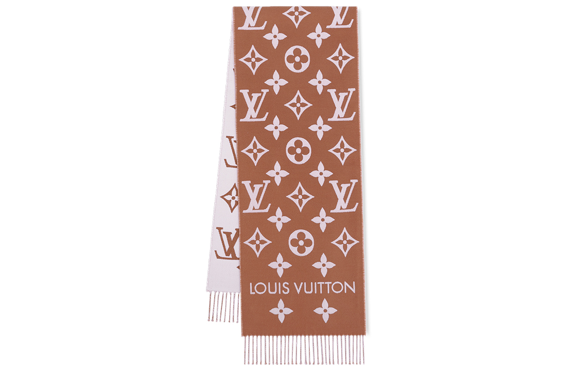 (Women) Louis Vuitton Essential Brown Tassel Trim Knit Scarf for Women. M78935 圖 2