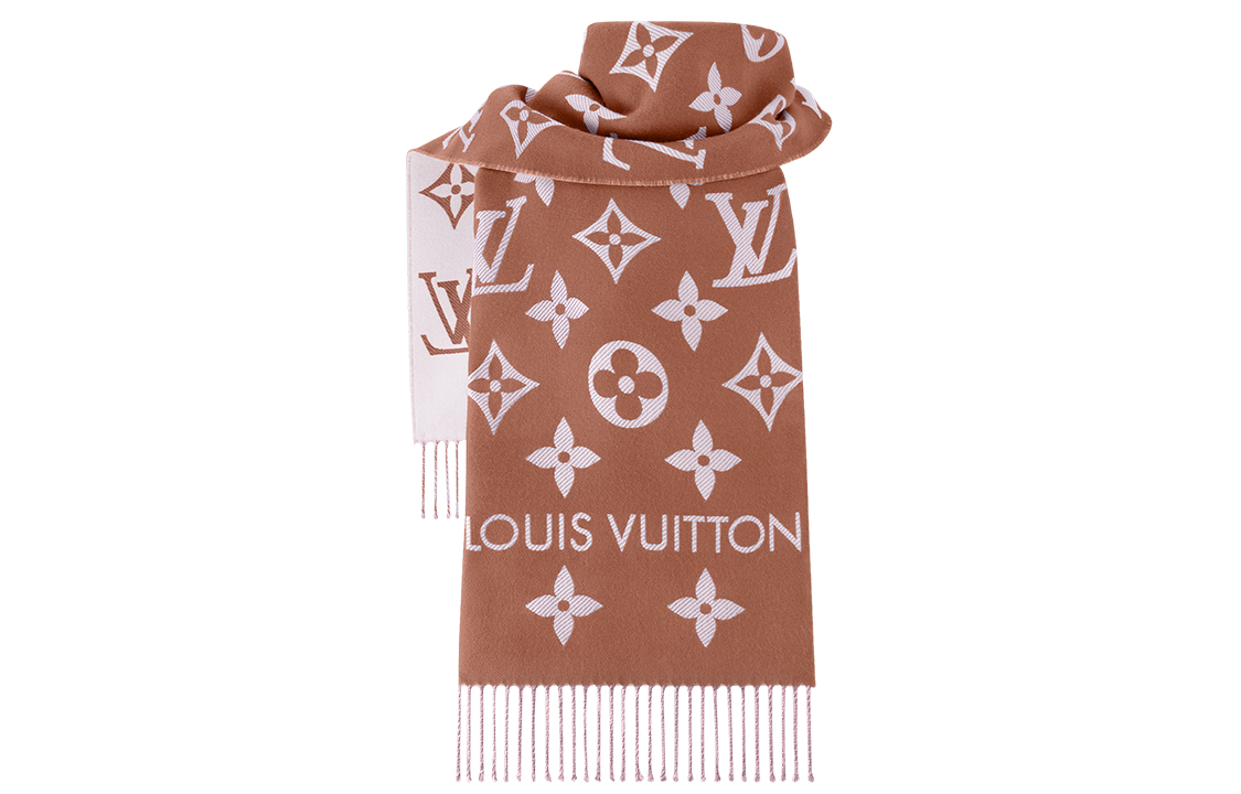 (Women) Louis Vuitton Essential Brown Tassel Trim Knit Scarf for Women. M78935 圖 3