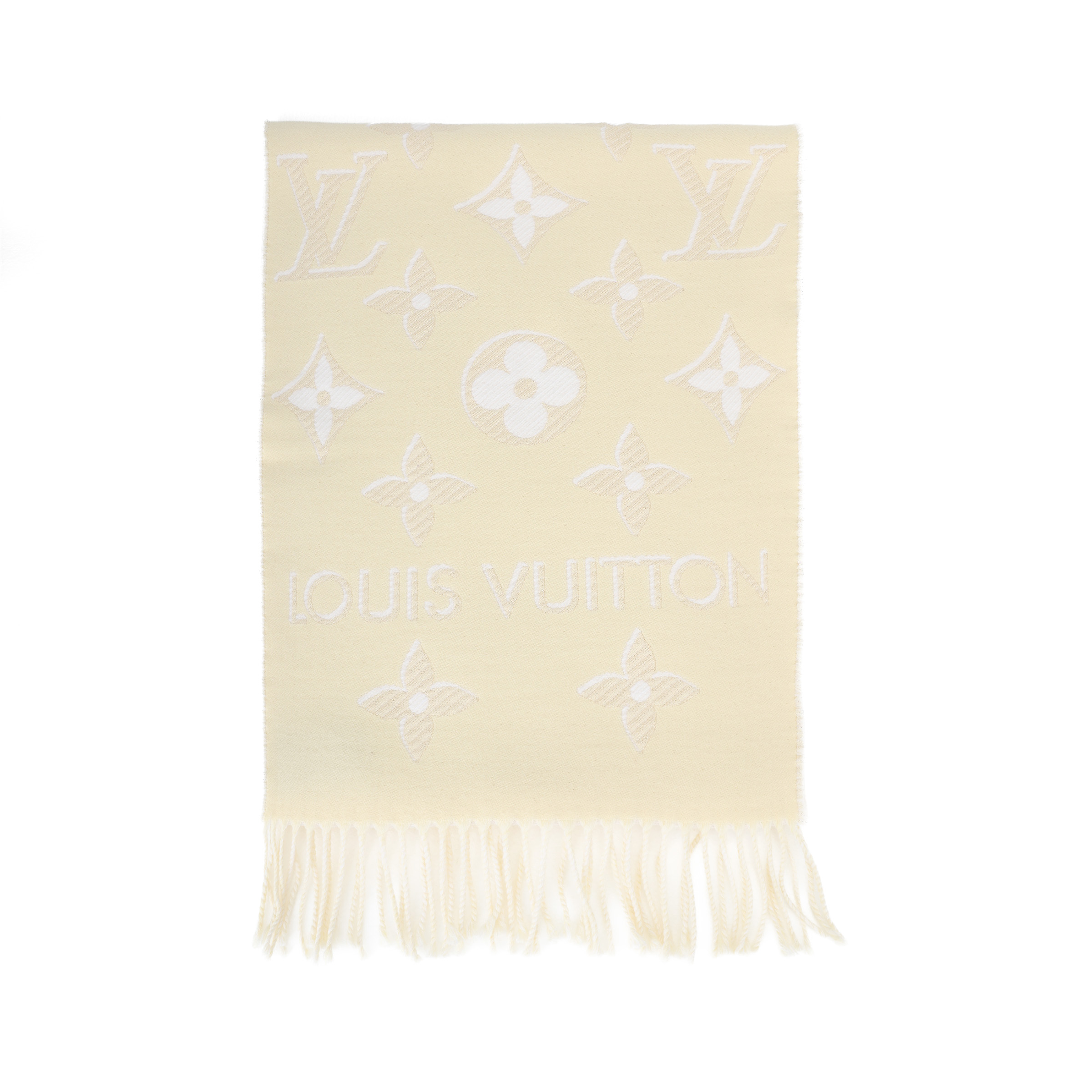 (Women) Louis Vuitton Essential Shine Wool Knit Scarf Yellow Womens. M78897