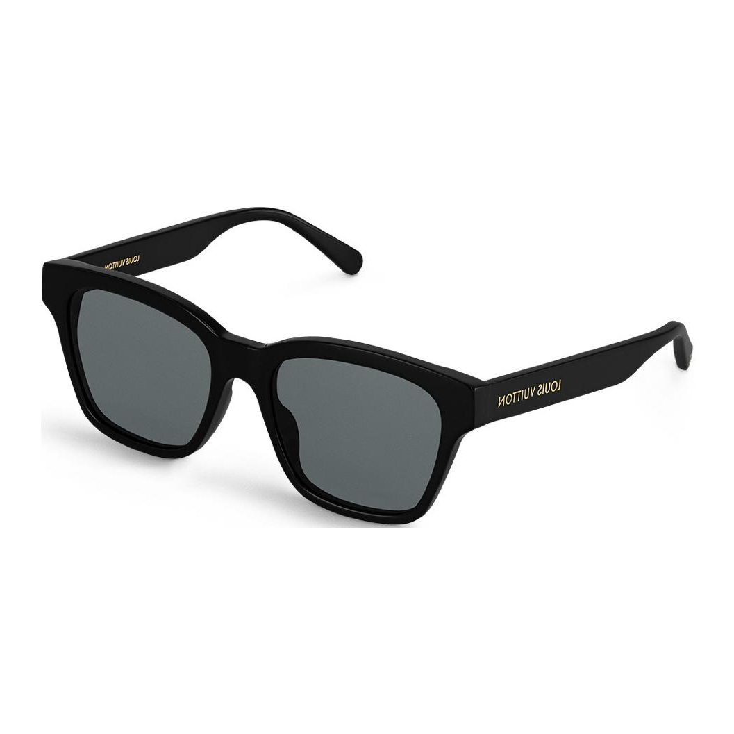 (Women) LOUIS VUITTON Essential Square Acetate Black Logo Sunglasses for Women Z2464U 圖 2