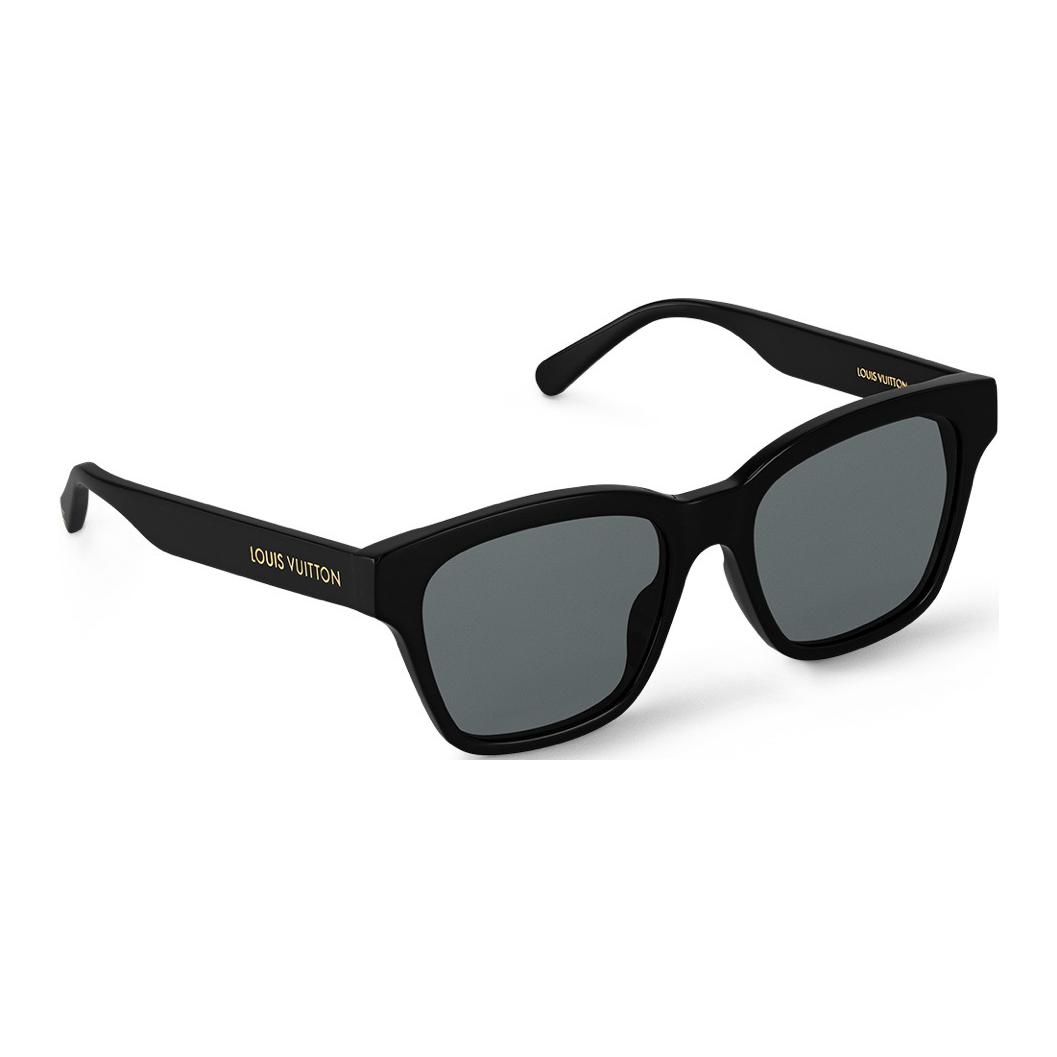 (Women) LOUIS VUITTON Essential Square Acetate Black Logo Sunglasses for Women Z2464U 圖 4