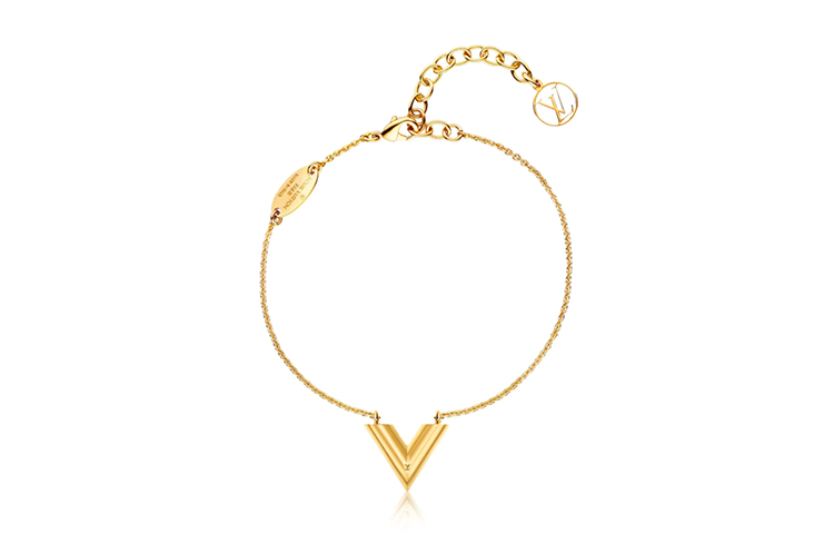 (Women) Louis Vuitton Essential V Gold Brass Fashion Bracelet M61084