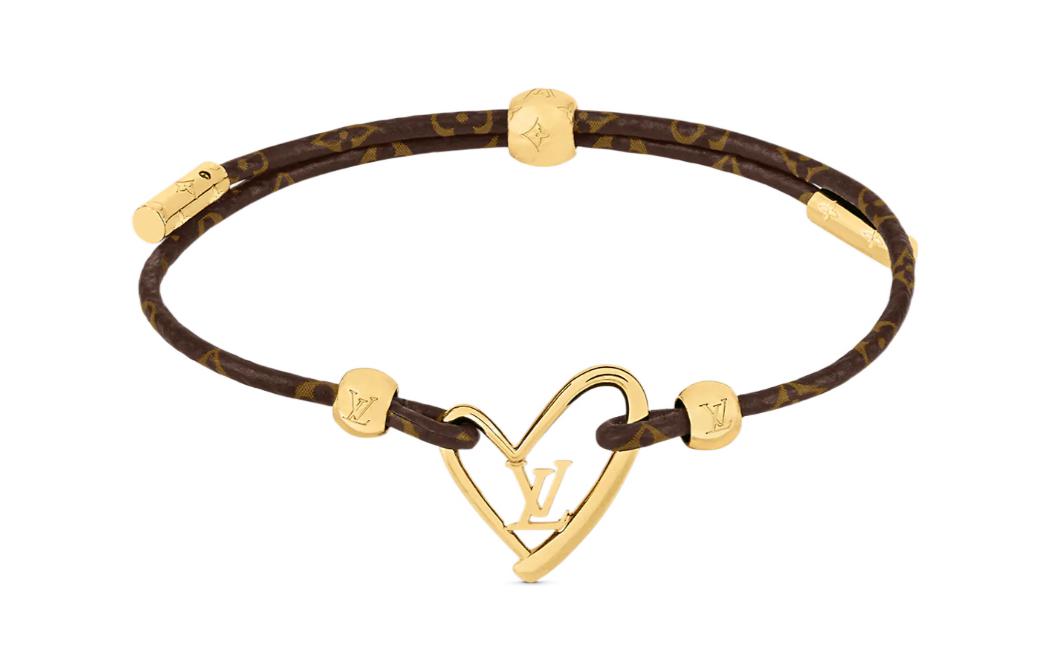 (Women) Louis Vuitton Fall in Love Heart Metallic Canvas Bracelet for Women. M8024A 圖 2