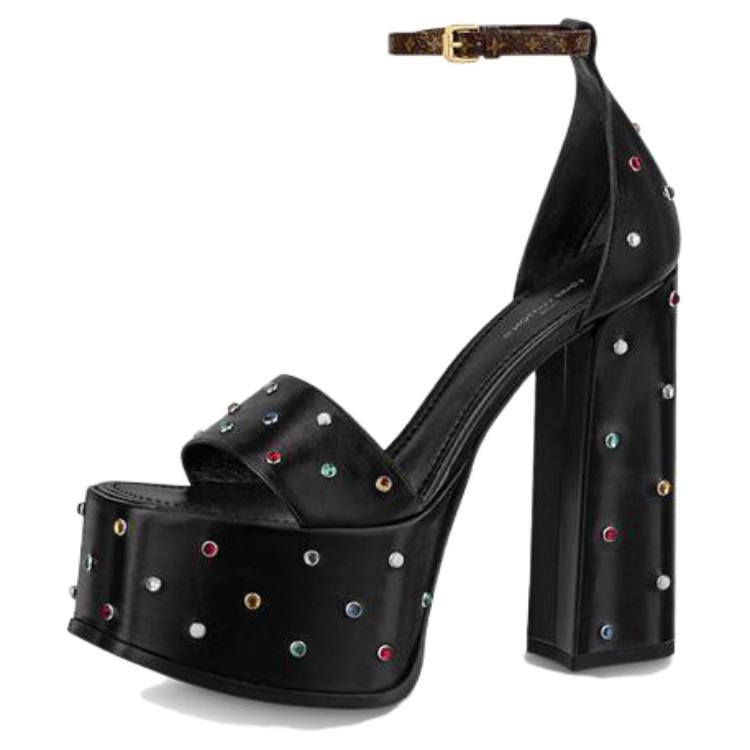 (Women) Louis Vuitton Fame Slides 'Black Fashion Trend' 1ABILT