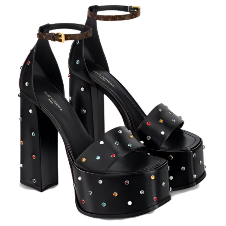 Shop (W) ルイ・ヴィトン フェイマススライド (ブラック) 1ABILT