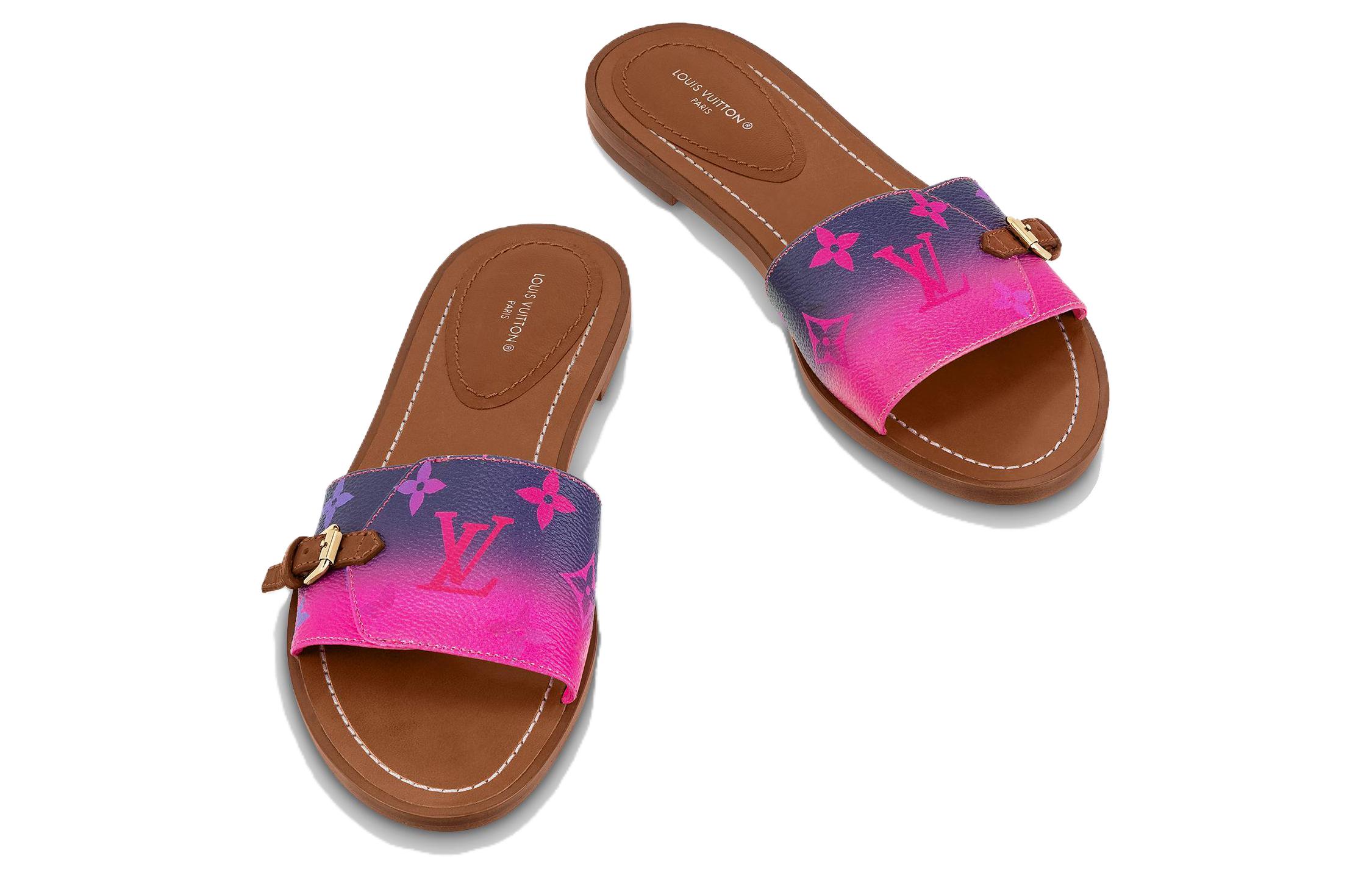 (W) LV Fashion Buckle Sandals 'Purple Pink' 圖 5
