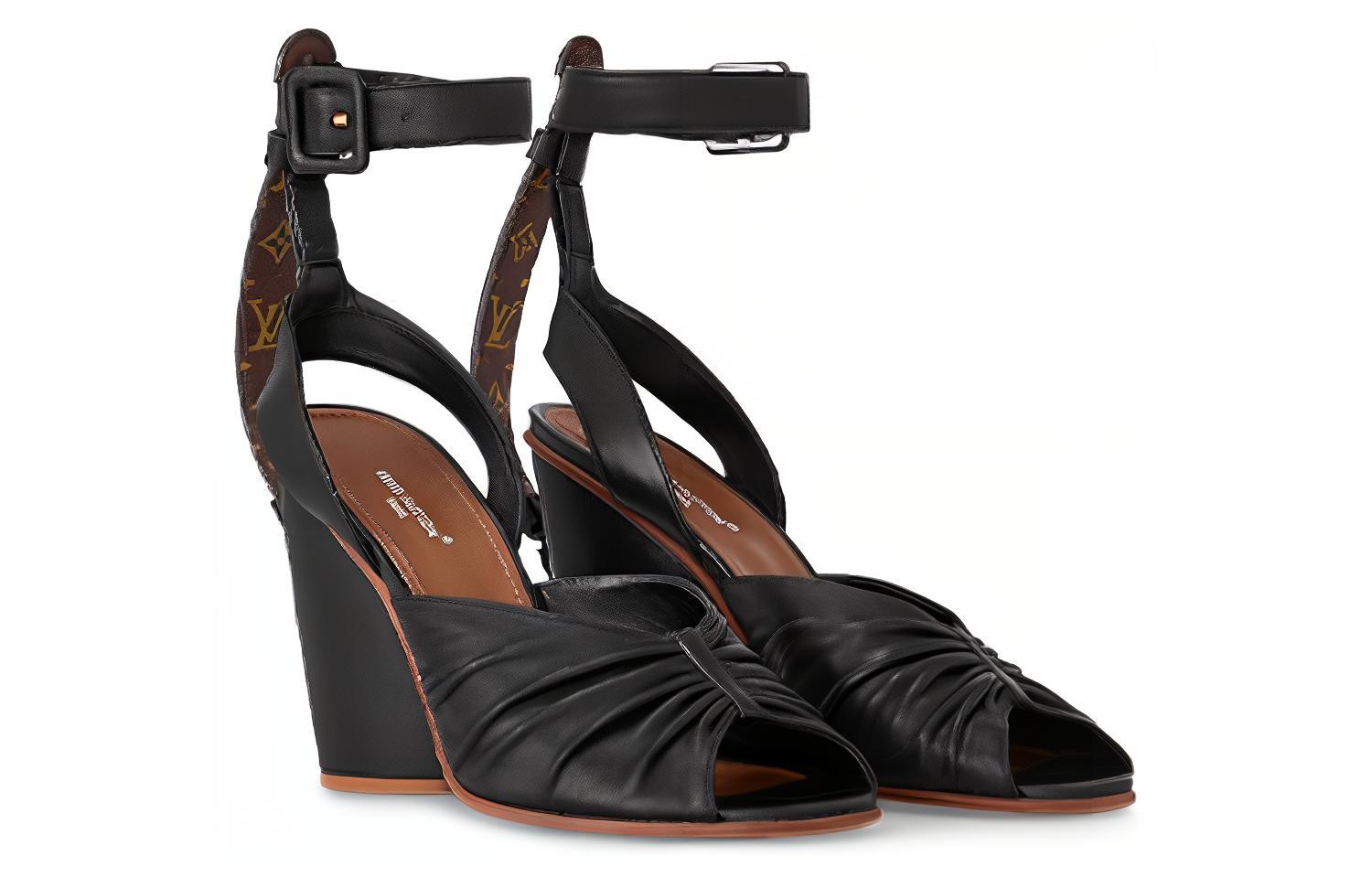 Order (W) Louis Vuitton Slip-On Sandale Schwarz – Modischer Komfort 1AC6JV