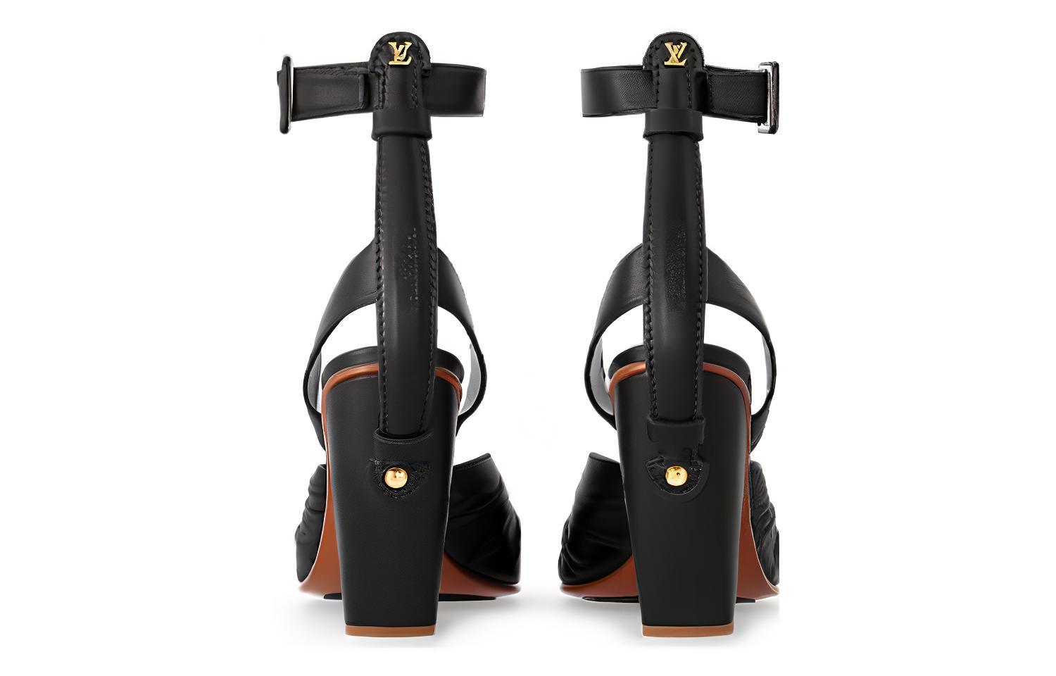 Shop (W) 路易威登时尚舒适黑色“平底拖鞋” 1AC6JV