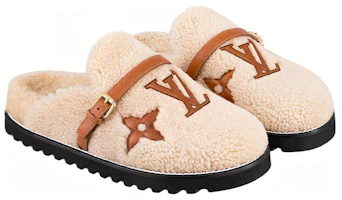 Lookbook (W) Louis Vuitton Fashion Platte Slippers ''Light Khaki'' 1AA1HT
