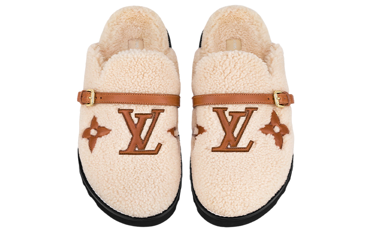 Shop (W) 路易威登时尚平底拖鞋 '浅卡其色' 1AA1HT