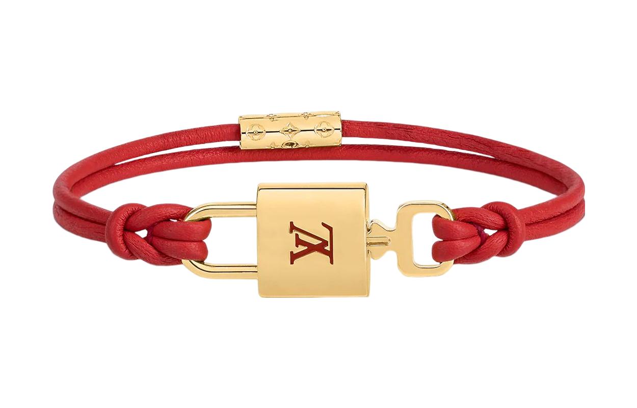 (Women) LOUIS VUITTON Fashion Padlock Logo Metal Bracelet for Women M8139E