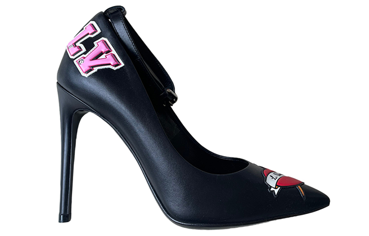 Order (W) Louis Vuitton Fesyen Tumit Tinggi Stiletto Tajam 'Hitam' 1A4MP7