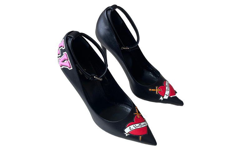 Lookbook (W) Louis Vuitton Escarpins à Talons Aiguilles Mode Bout Pointu ''Noir'' 1A4MP7