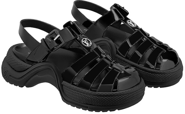 (W) Sandal Fashion Louis Vuitton 'Hitam' 1AB166 Order (W) Sandal Fashion Louis Vuitton 'Hitam' 1AB166
