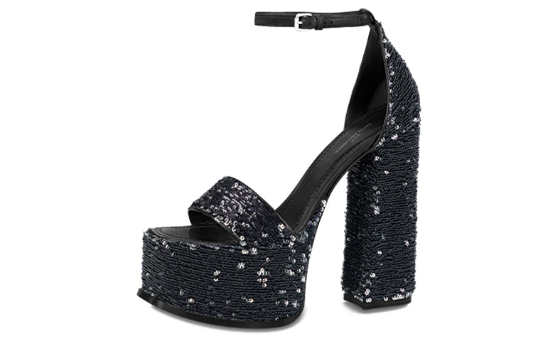 (Women) Louis Vuitton Fashion Sandal 'Blue Sequin Buckle' 1AB3A3