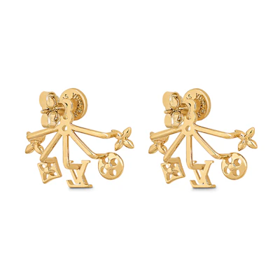 (Women) LOUIS VUITTON Fashion Stylish Metal Earrings M00601