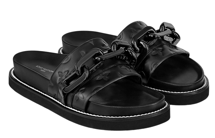 Shop (Women) Louis Vuitton Flat Comfort Sandal 'Black' 1A9R9O