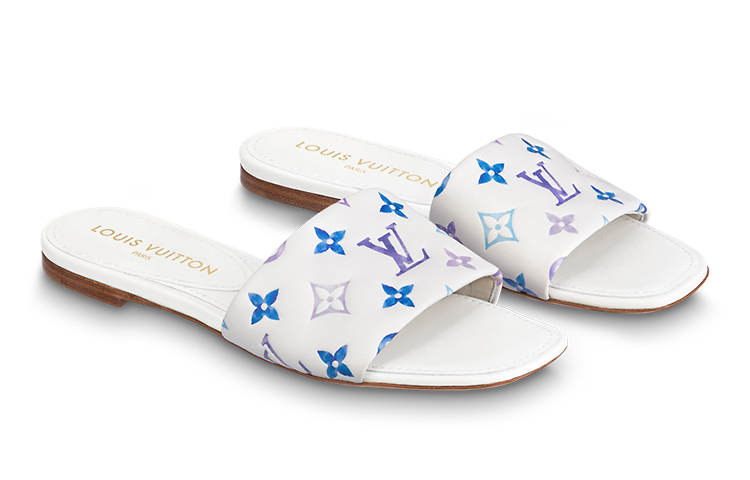 Lookbook 路易威登 一字型平底 時尚涼拖 女款 白色