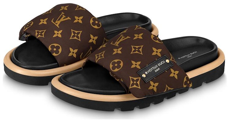 (Women) Louis Vuitton Flat Sandals 'Brown' 1AAEBW Lookbook (Women) Louis Vuitton Flat Sandals 'Brown' 1AAEBW