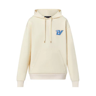 (Women) LOUIS VUITTON Flight Mode FW22 Beige Hoodie with Logo Patch. 1AAON3