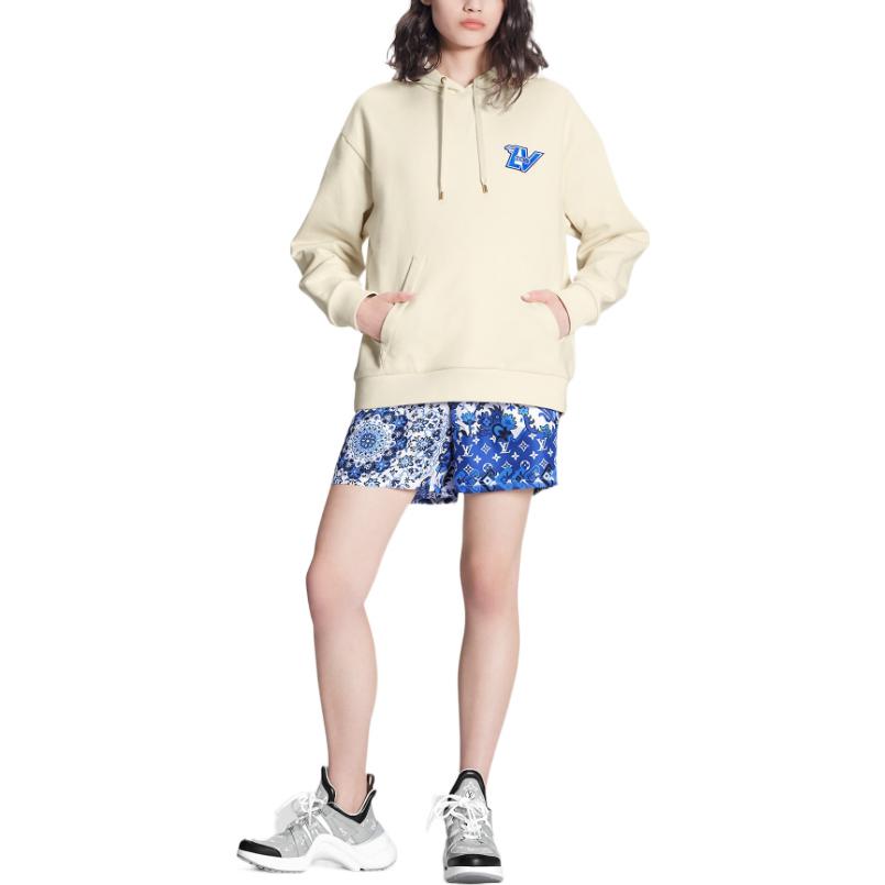 (Women) LOUIS VUITTON Flight Mode FW22 Beige Hoodie  with Logo Patch. 1AAON3 圖 3