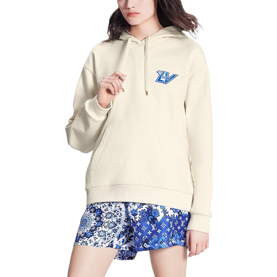 (Women) LOUIS VUITTON Flight Mode FW22 Beige Hoodie  with Logo Patch. 1AAON3 圖 5