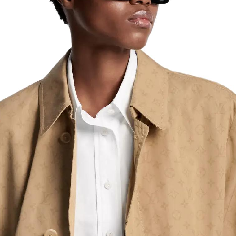 Purchase (W) ルイ・ヴィトン フライトモード SS24 ベージュ ロゴ シングル トレンチコート レディース 1AFLRB