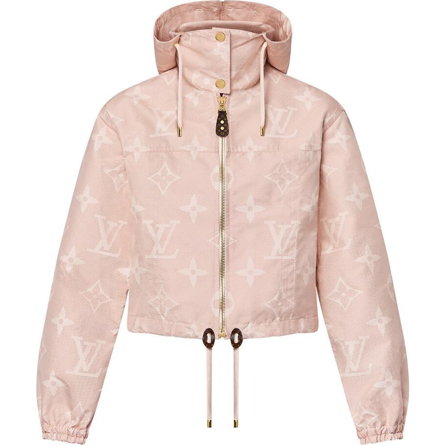 (Women) Louis Vuitton Flight Mode SS24 Pink Logo Hoodie Jacket 1AFME4