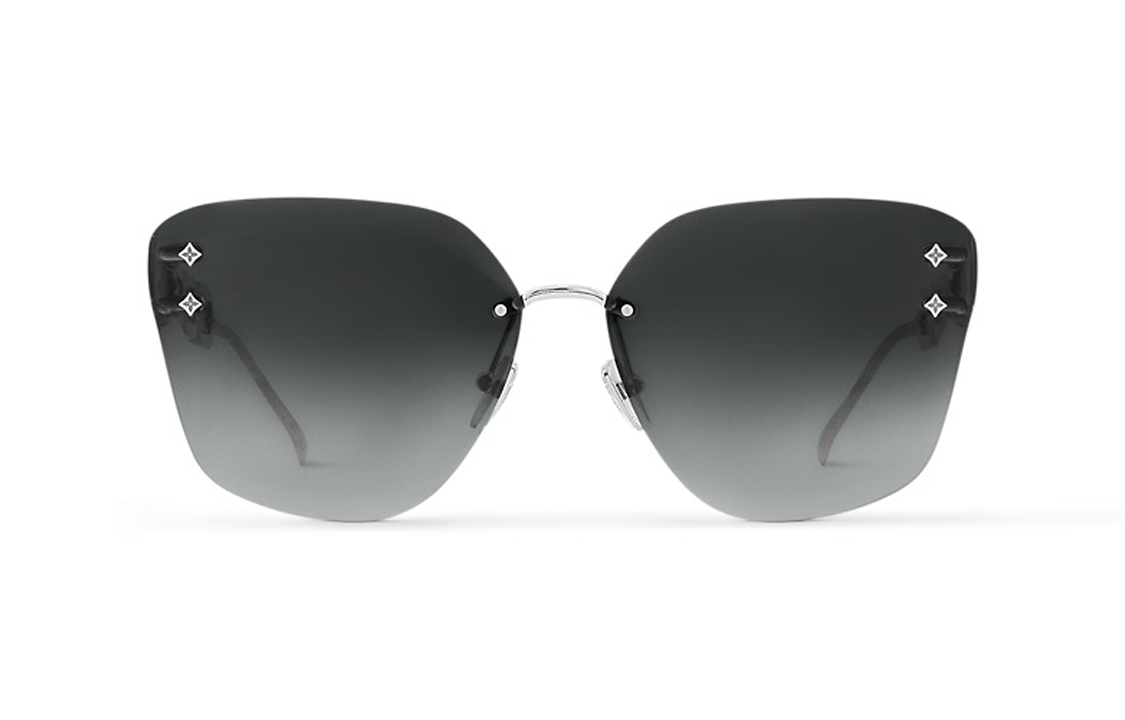 Lookbook (W) ルイ・ヴィトン フローラルアクセント不規則メタルサングラス レディース シルバー Z2142U