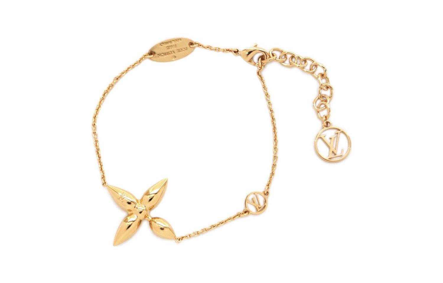 Lookbook (W) 루이비통 플로럴 참 메탈 골드 팔찌 여성용 M00372