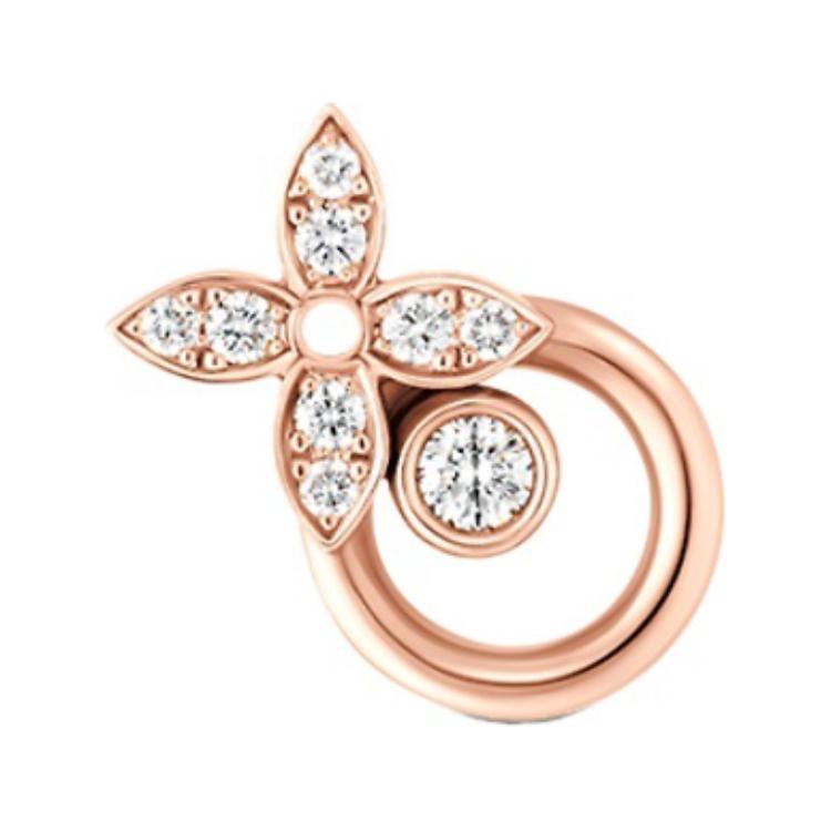 (Women) LOUIS VUITTON Floral Diamond Earrings for Women in Rose Gold. Q16532