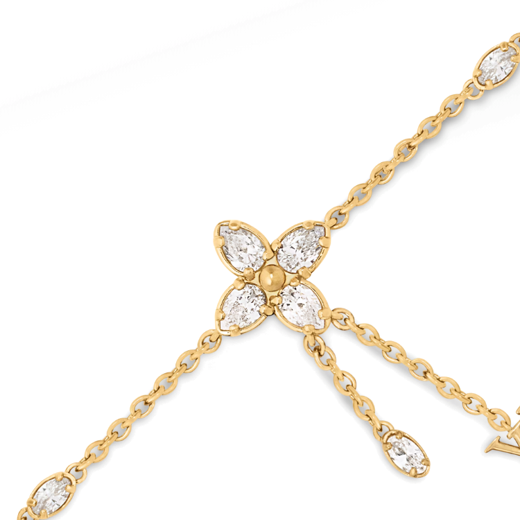 Lookbook (W) 루이비통 플로럴 인레이 대즐링 메탈 팔찌 여성 골드 M1625A