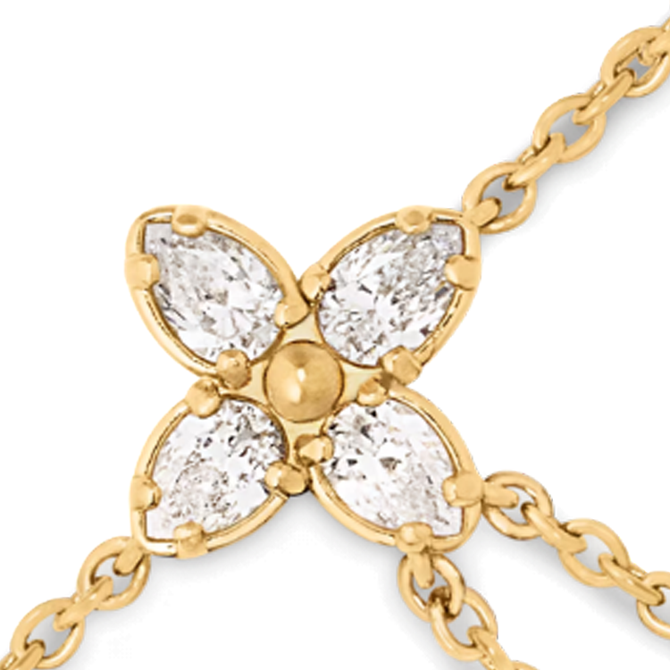 Shop (W) 루이비통 플로럴 인레이 대즐링 메탈 팔찌 여성 골드 M1625A