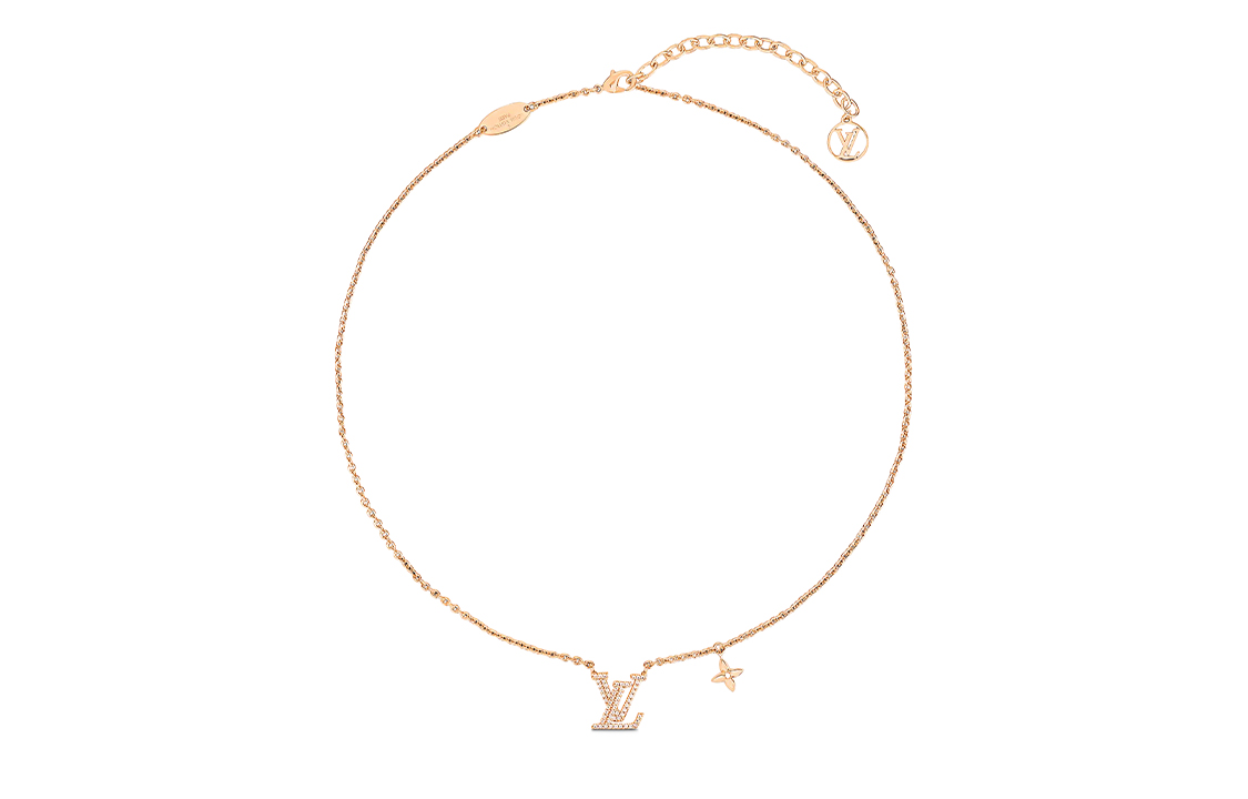 (Women) LOUIS VUITTON Floral Logo Pendant Necklace for Women in Rose Gold. M00985 圖 3