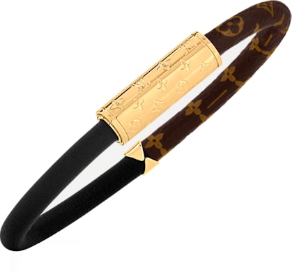 (W) LOUIS VUITTON Pulsera Negra de Piel y Lona con Flores Metálicas Mujer M8276F Order (W) LOUIS VUITTON Pulsera Negra de Piel y Lona con Flores Metálicas Mujer M8276F