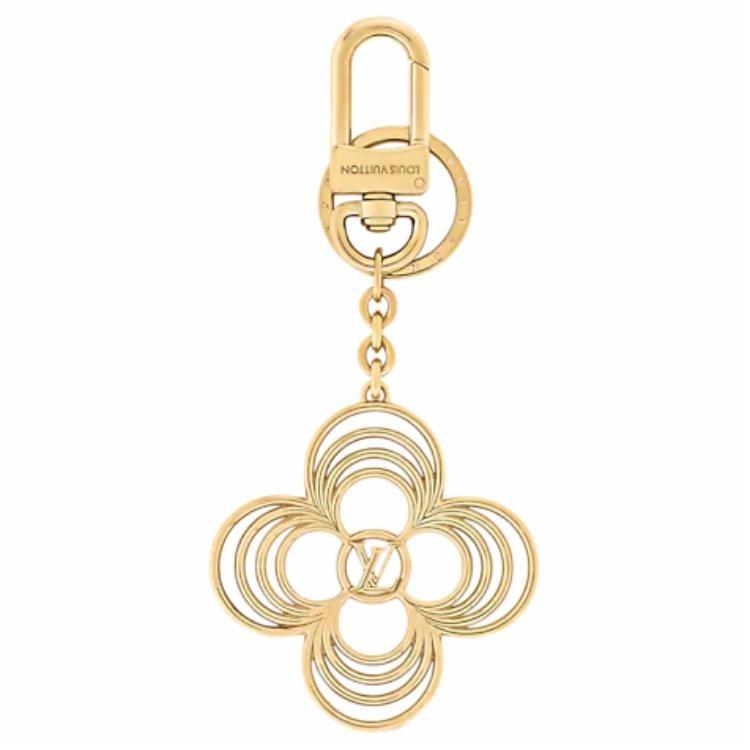 Order (Women) Louis Vuitton Floral Metal Keychain Gold for Women. M02798