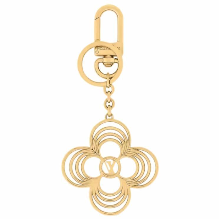 Lookbook (Women) Louis Vuitton Floral Metal Keychain Gold for Women. M02798