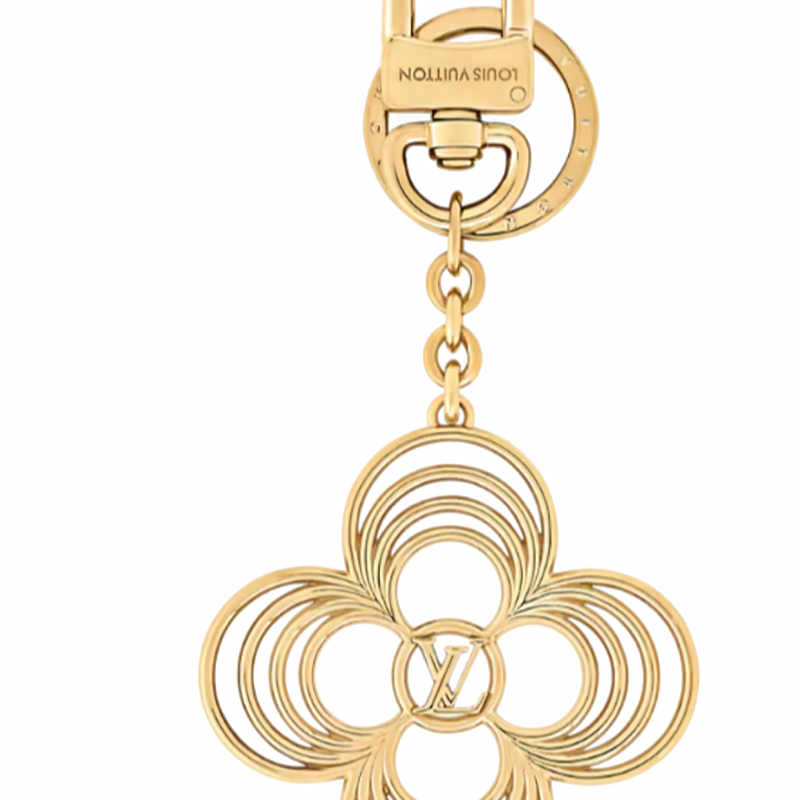 Shop (Women) Louis Vuitton Floral Metal Keychain Gold for Women. M02798
