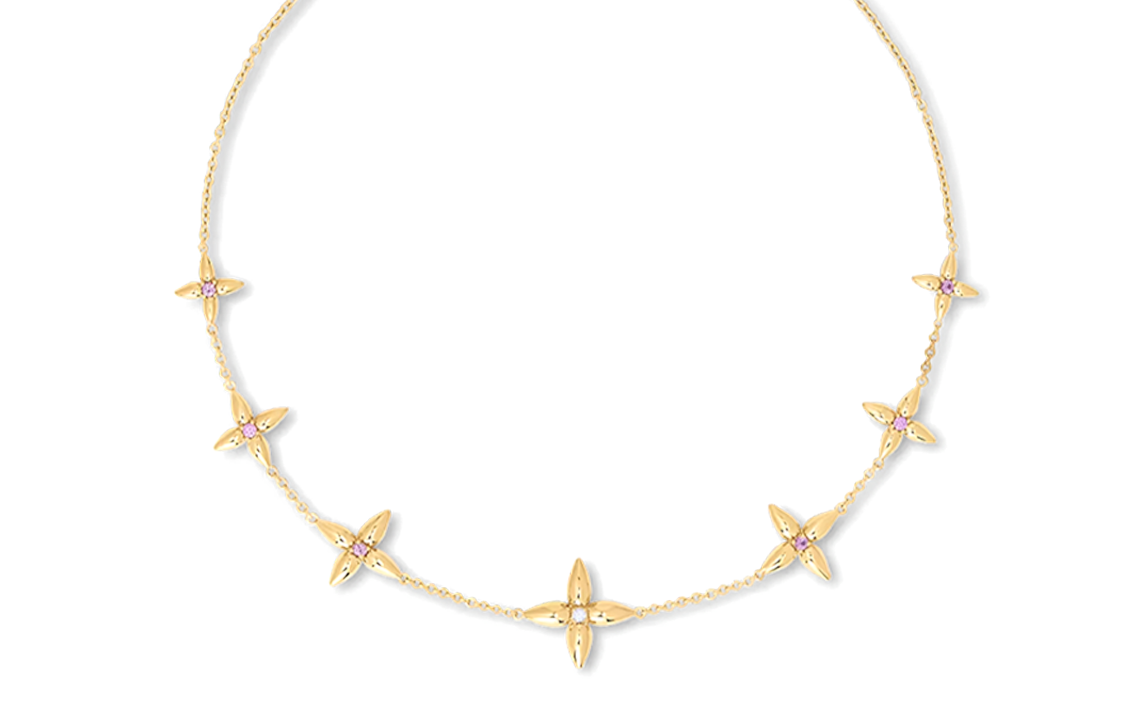 (Women) Louis Vuitton Floral Metal Necklace Gold  Accessory M01592 圖 2
