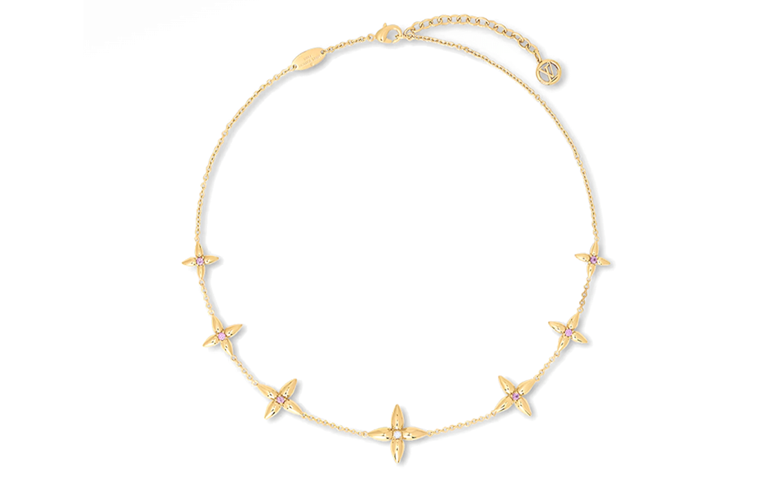 (Women) Louis Vuitton Floral Metal Necklace Gold  Accessory M01592 圖 3