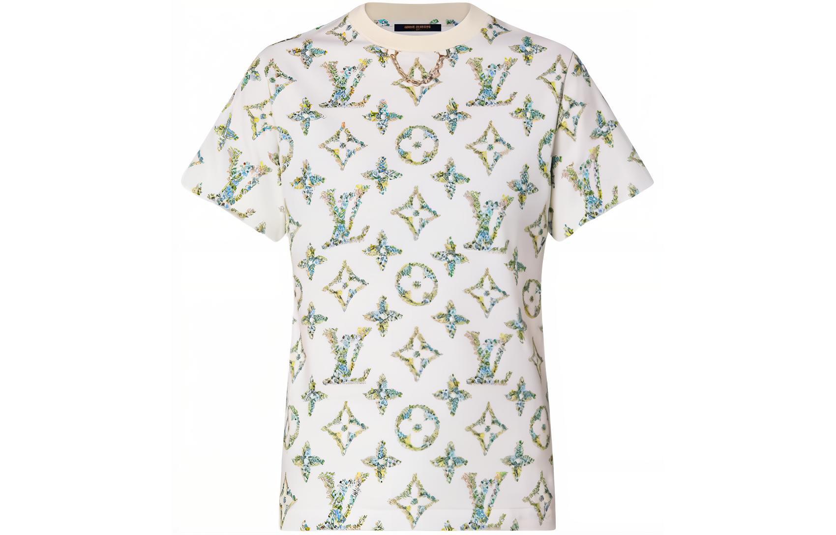 Order (W) Kaos LOUIS VUITTON Monogram Bunga Crewneck SS24 Putih. 1AFGRS