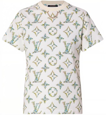 (Women) LOUIS VUITTON Floral Monogram Crewneck T-Shirt SS24 White Tee. 1AFGRS Order (Women) LOUIS VUITTON Floral Monogram Crewneck T-Shirt SS24 White Tee. 1AFGRS