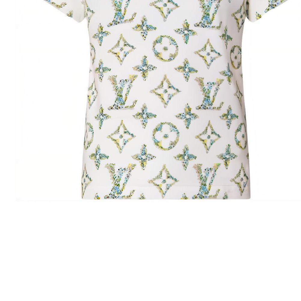 Sizing (W) Kaos LOUIS VUITTON Monogram Bunga Crewneck SS24 Putih. 1AFGRS