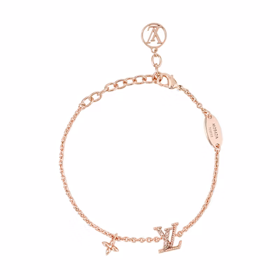 (Women) LOUIS VUITTON Floral Monogram Metal Bracelet Women - Rose Gold. M0942A