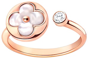 (Women) Louis Vuitton Floral Mother of Pearl Diamond Ring for Women in Rose Gold. Q9L68A (Women) Louis Vuitton Floral Mother of Pearl Diamond Ring for Women in Rose Gold. Q9L68A