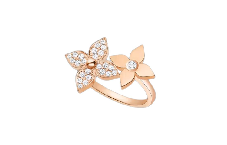 Order (W) 루이비통 플로럴 핑크 18K 골드 여성 링. Q9L25B