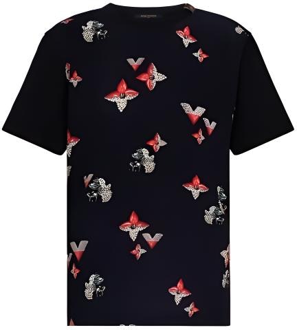 women-louis-vuitton-floral-print-crewneck-slim-fit-casual-t-shirt-women-black-1-a88-s5