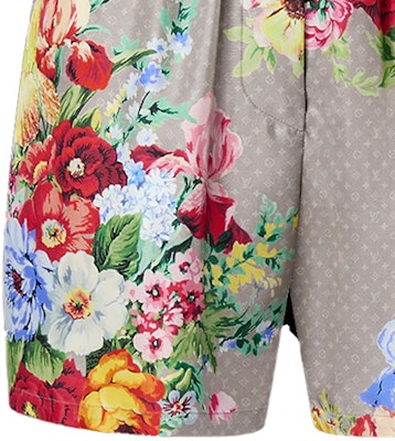 (W) 루이비통 플로럴 프린트 파자마 스타일 여성 엘라스틱 웨이스트 쇼츠. 1AALV0 Purchase (W) 루이비통 플로럴 프린트 파자마 스타일 여성 엘라스틱 웨이스트 쇼츠. 1AALV0