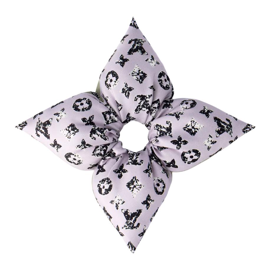 (Women) LOUIS VUITTON Floral Silk Scrunchie for Women Purple. M96865